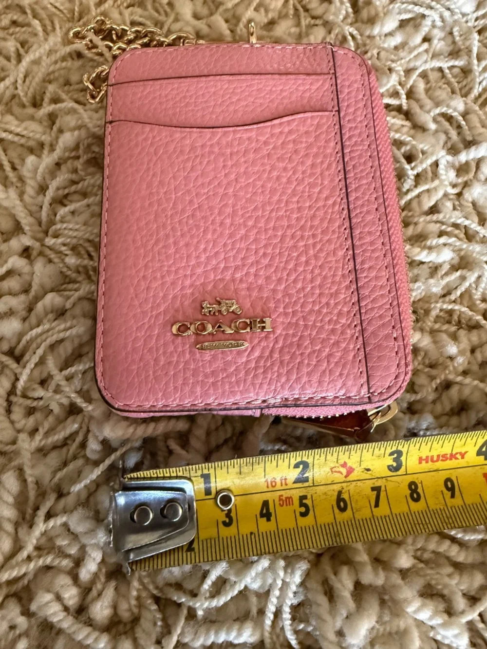 Coach Ellen Pink Crossbody Bag and Zip Around Card Case Pink Gold Hardware